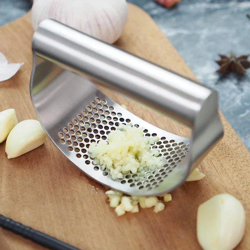 Stainless Steel Garlic Press Squeezer