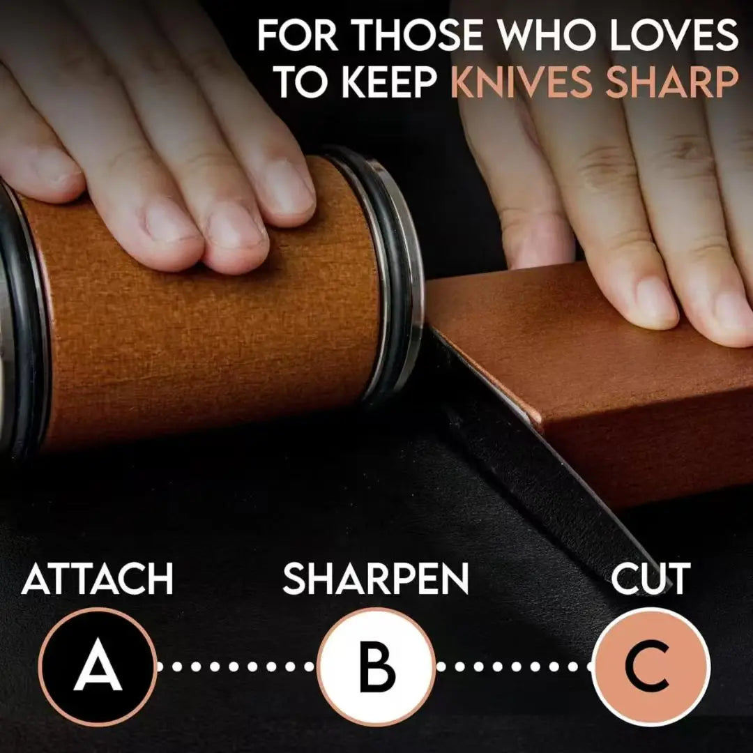 Magnetic Knife Sharpener Kit with Angle Rollers